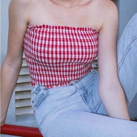 Brandy Melville gingham tube top - Picture 1 of 4